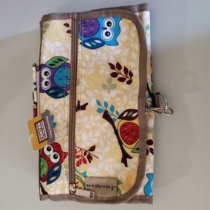 J Garden Owel travel cosmetic bag nwt